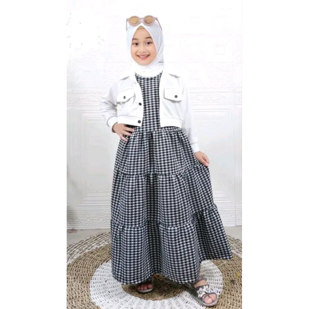 Gamis Rompi Anak Perempuan Muslim