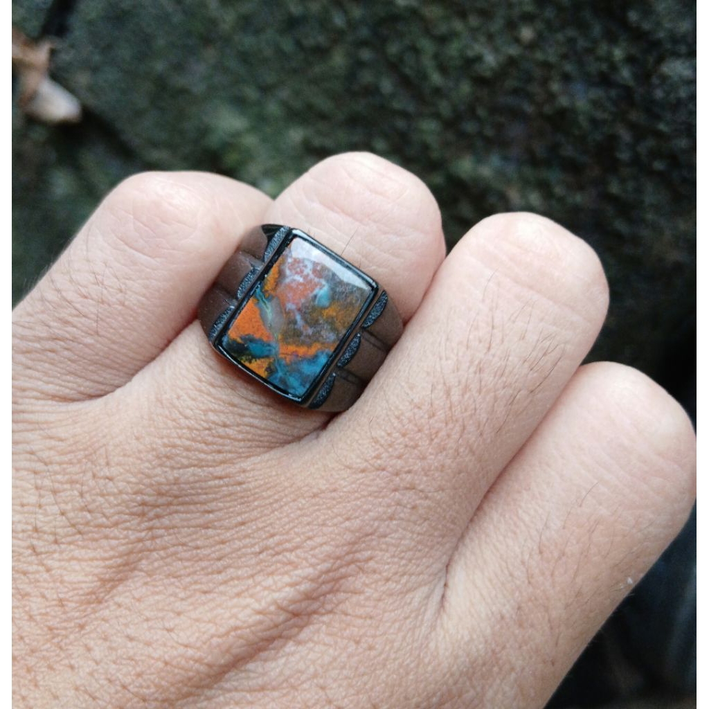 cincin bacan kembang kotak natural