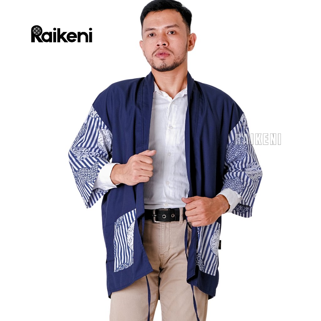 RAIKENI Kimono Batik Rindu | Outer Batik | Cardigan Tenun | Jaket Batik Tenun
