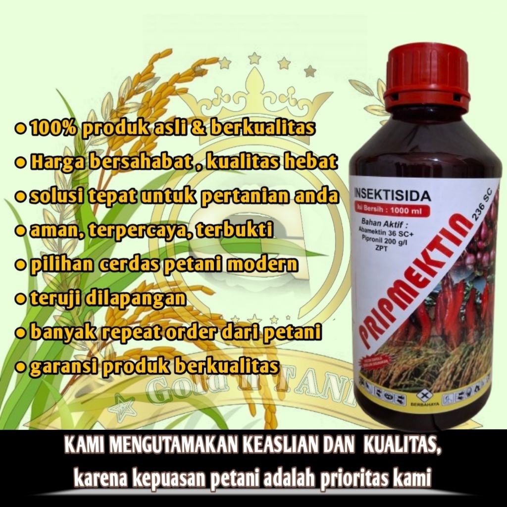 PRIPMEKTIN 236SC 1liter, ampuh mengendalikan hama dan melindungi tanaman