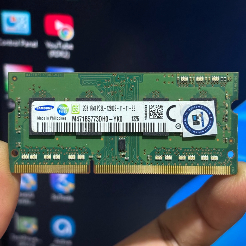 RAM LAPTOP SAMSUNG 2GB 1Rx8 PC3L-12800S/1600MHZ DDR3L