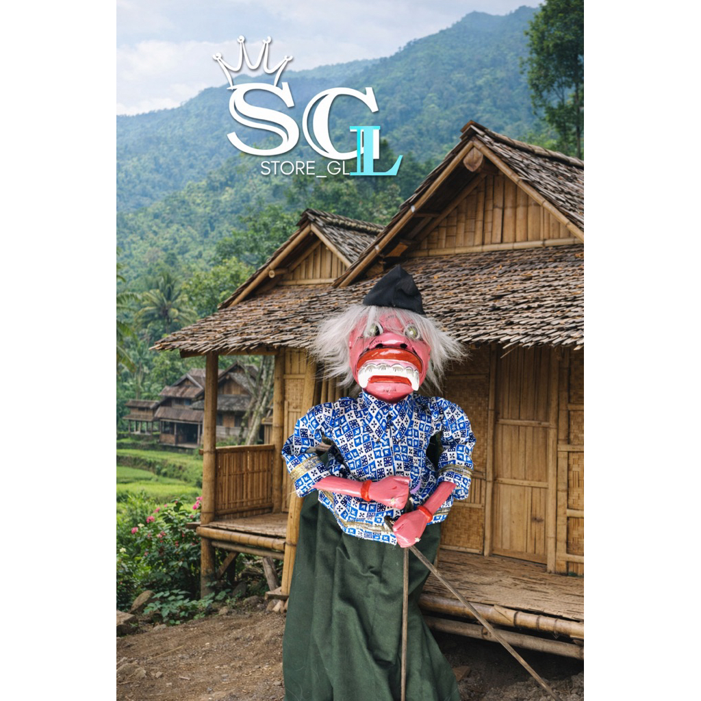 Wayang Golek Buta Budeg Asli Untuk Dalang Dan Manggung Ukuran +65cm, Wayang Golej Buta Bonge Asli, W