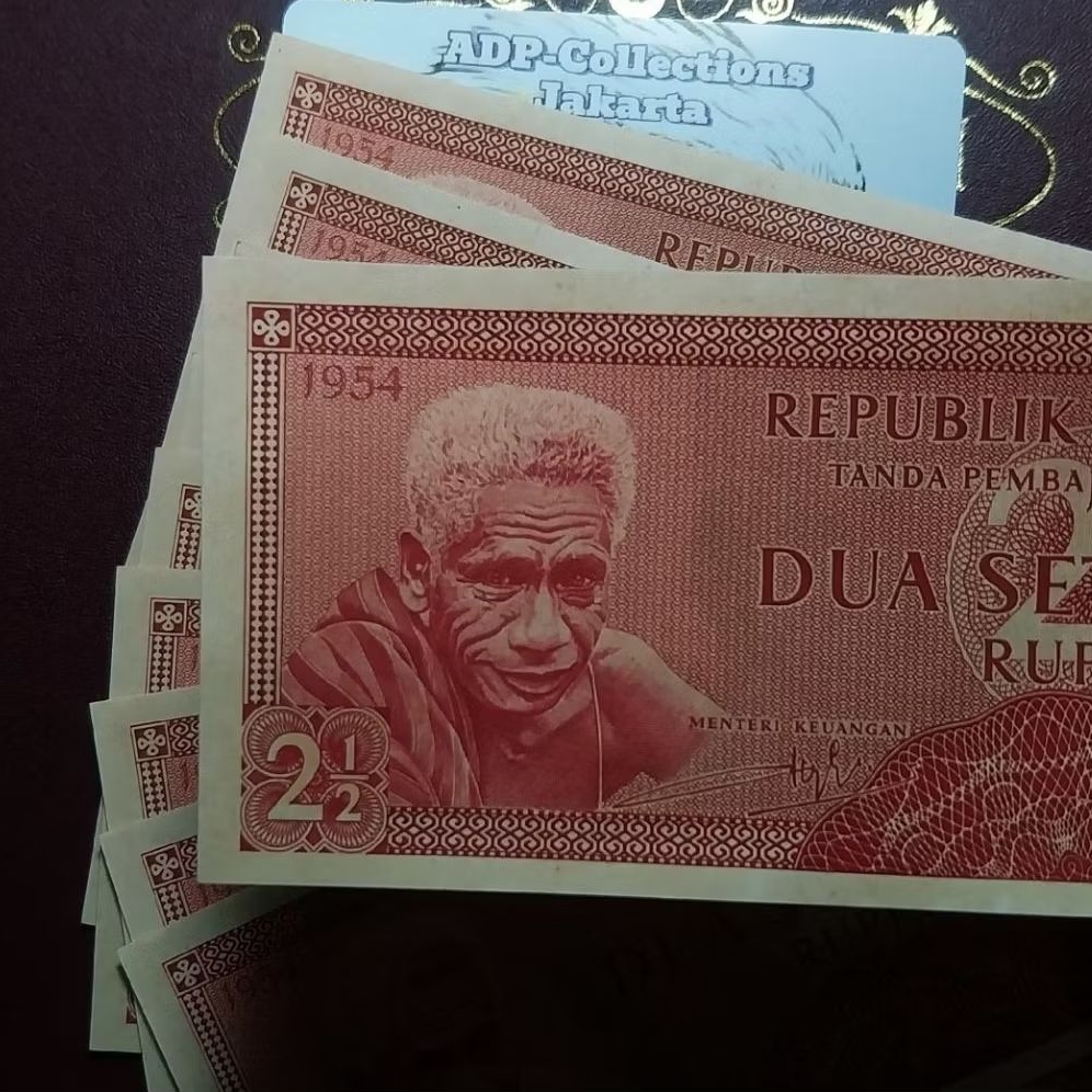Uang Kuno 2½ Suku Bangsa 1954 UNC