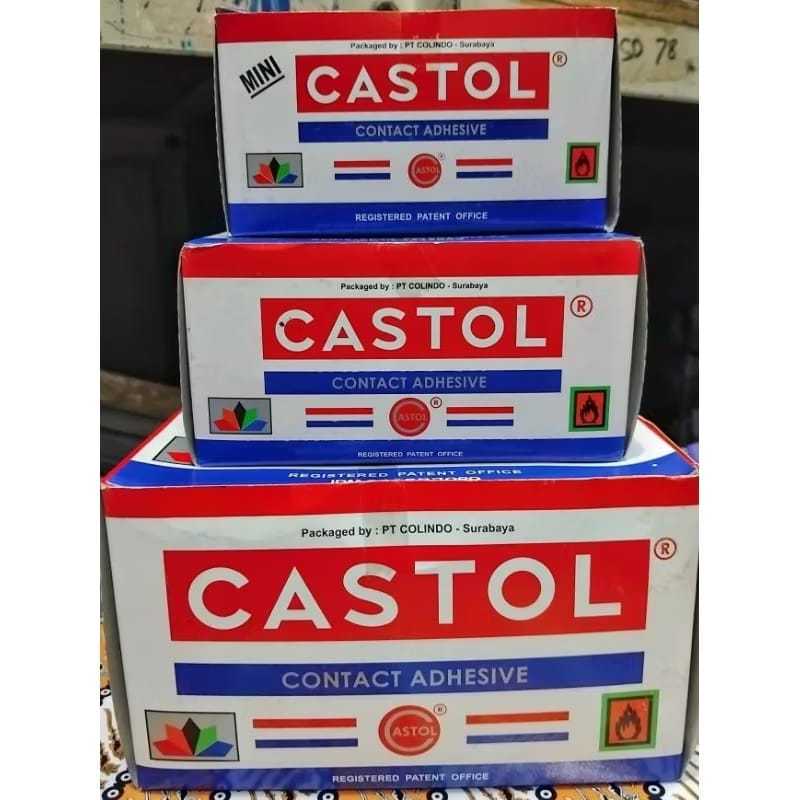 (1 lusin / 12 pcs) Lem Castol Besar 51cc - lem karet lem sepatu Dll / Castol Jumbo