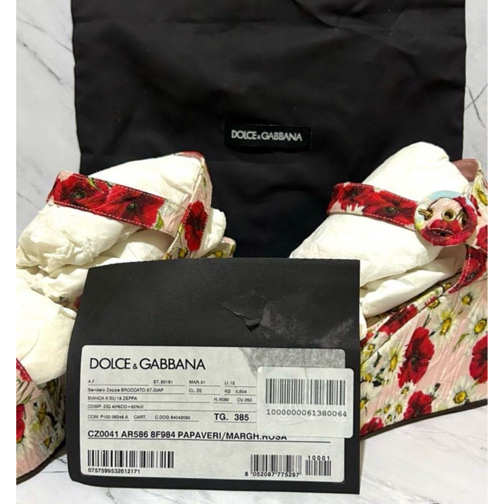 PRELOVED DOLCE & GABBANA FLORAL WEDGES
