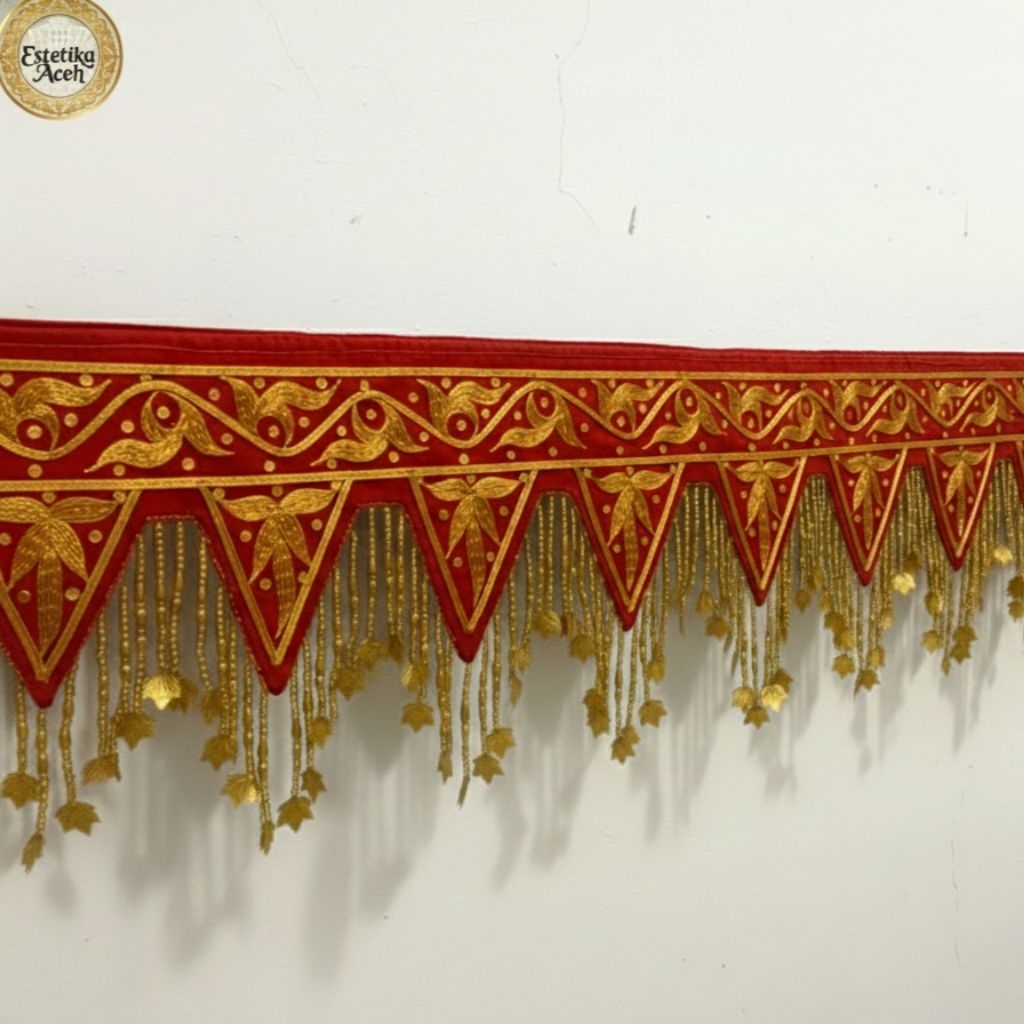 AYU AYU KASAP PELAMINAN ACEH 200×18(SEDANG)/DEKORASI PELAMINAN ACEH