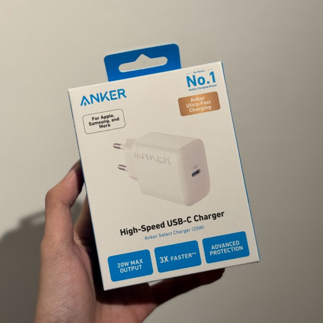 ANKER ADAPTOR MADE FOR IPHONE N SAMSUNG 20W 3X FASTER