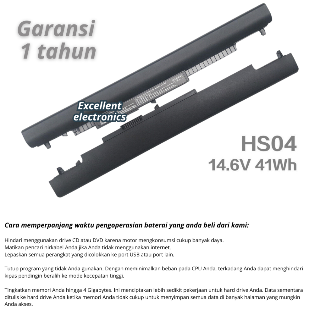 Baterai Laptop HP 240 G4, Baterai Laptop HP 240 G5, Baterai Laptop HP 245 G5, Baterai Laptop HP 250 