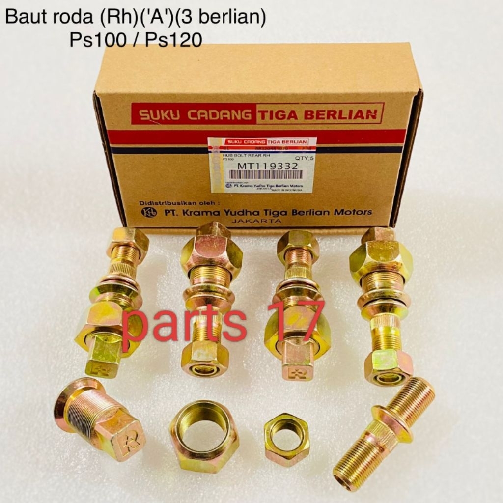 BOLT RODA BAUT RODA BELAKANG KANAN MITSUBISHI PS100 PS120 ASLI ORIGINAL MT119332