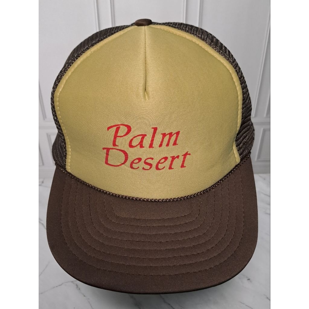 Topi Trucker Vintage Second / Preloved Rope Head Palm desert Nissin Cap Brown