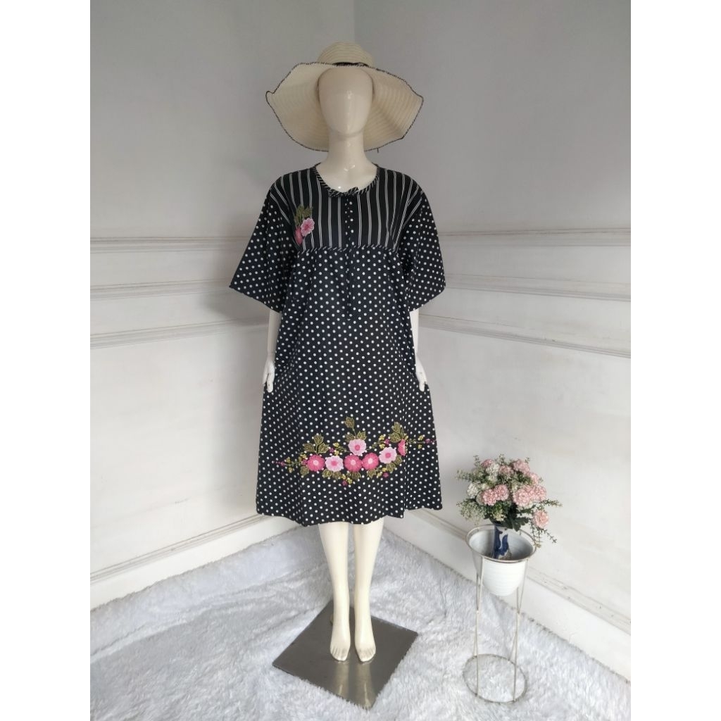 DASTER LILY Daster bordir malang daster pendek