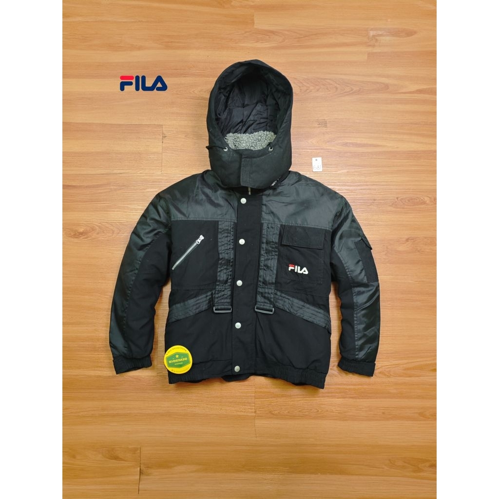 fila casual puffer padded crop jacket