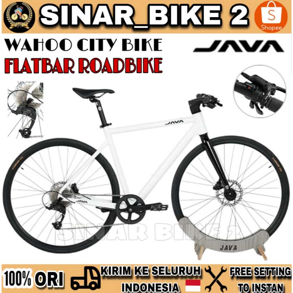 Sepeda Balap Hybrid JAVA Wahoo City Rem Hydraulic 1x9 Speed Frame Alloy Roadbike