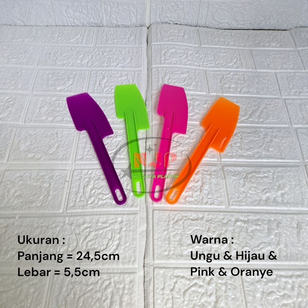 (Paket Hemat 12pcs)solet plastik jumbo KVN/solet serbaguna/solet cake/spatula plastik/serok sambal/s