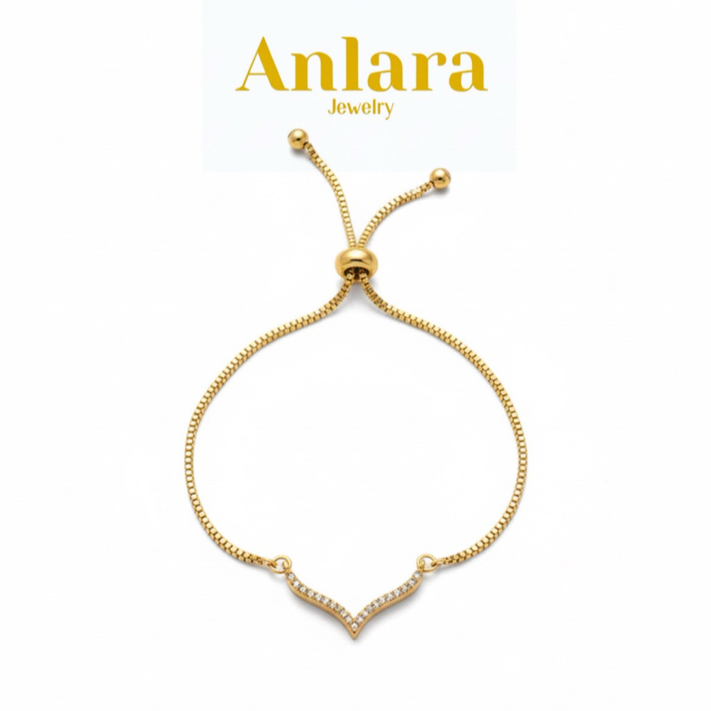 Anlara - Bracelet Serut Fj Titanium - Gelang Titanium - Aksesoris Fashion wanita