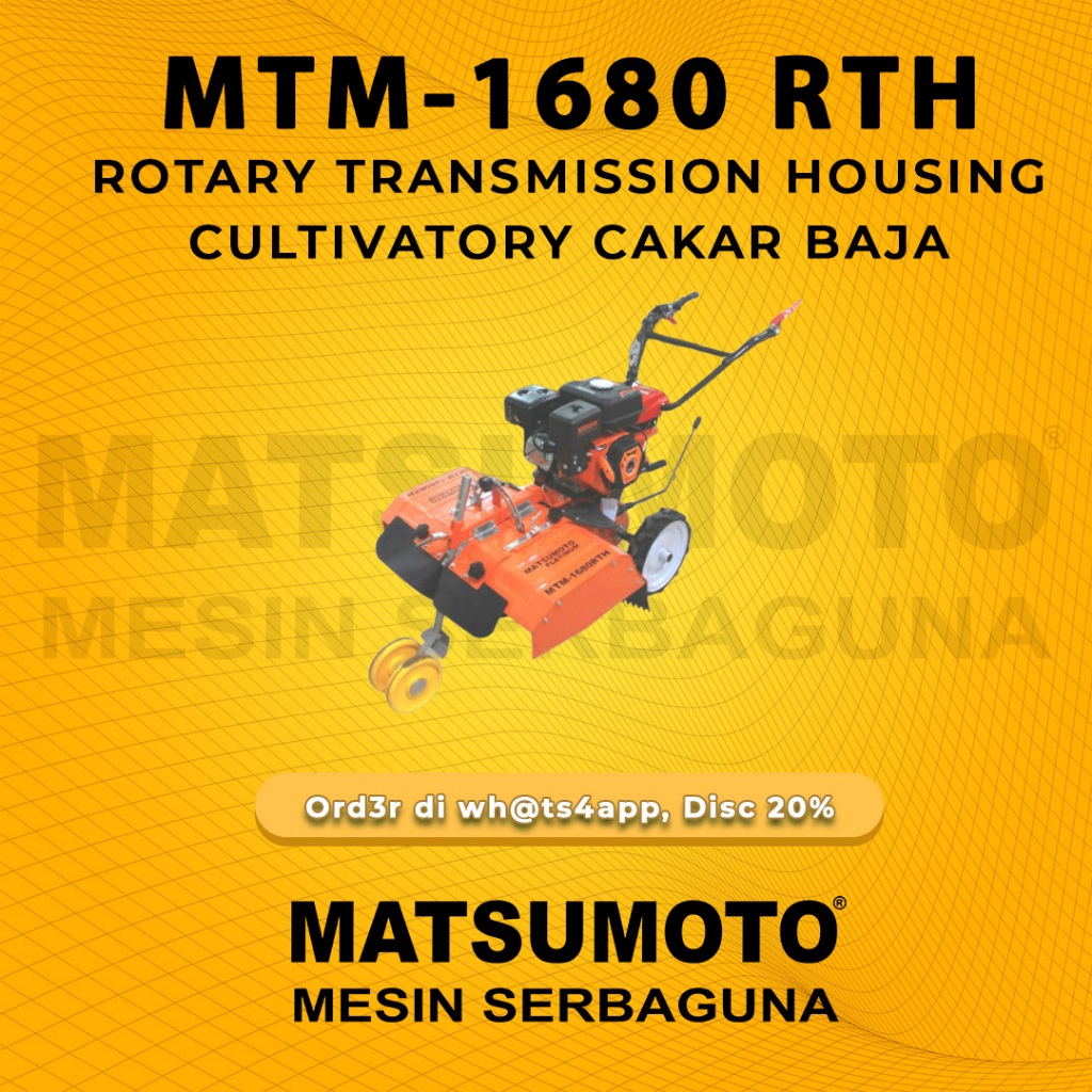MATSUMOTO CULTIVATOR | TRAKTOR MINI MATSUMOTO TYPE MTM-1680 RTH