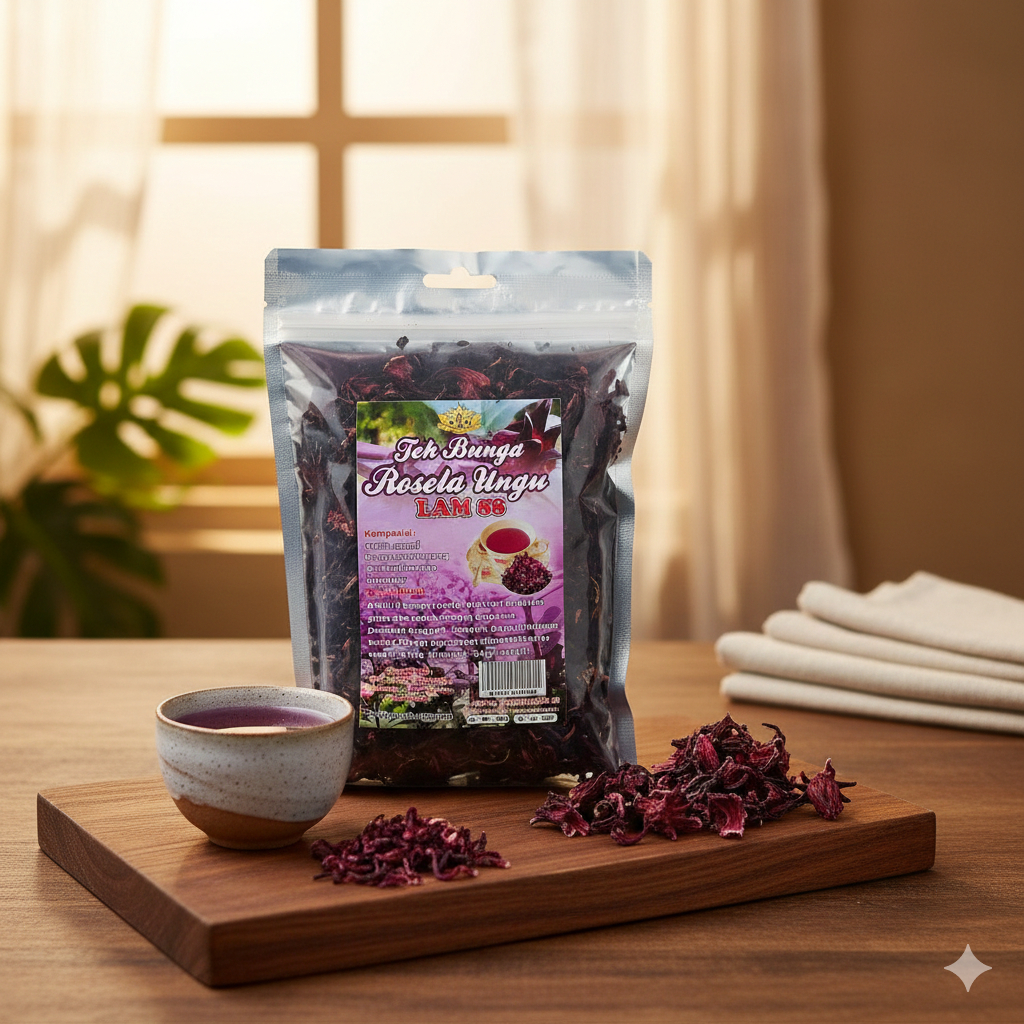 BUNGA ROSELLA UNGU 100 GR