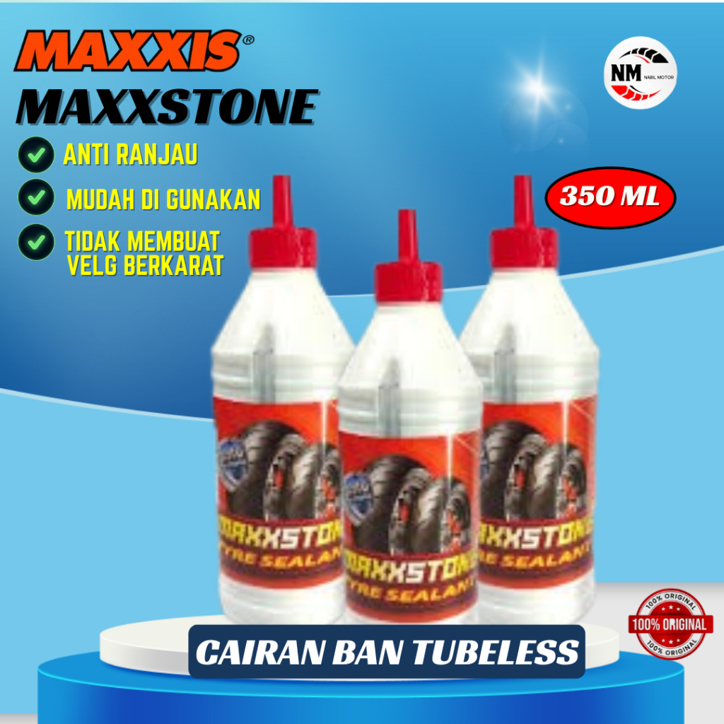 CAIRAN BAN TUBELESS MAXXSTONE 350ML / CAIRAN TAMPAL BAN / CAIRAN BAN TUBLES / CAIRAN TUBLESS / TAMBA