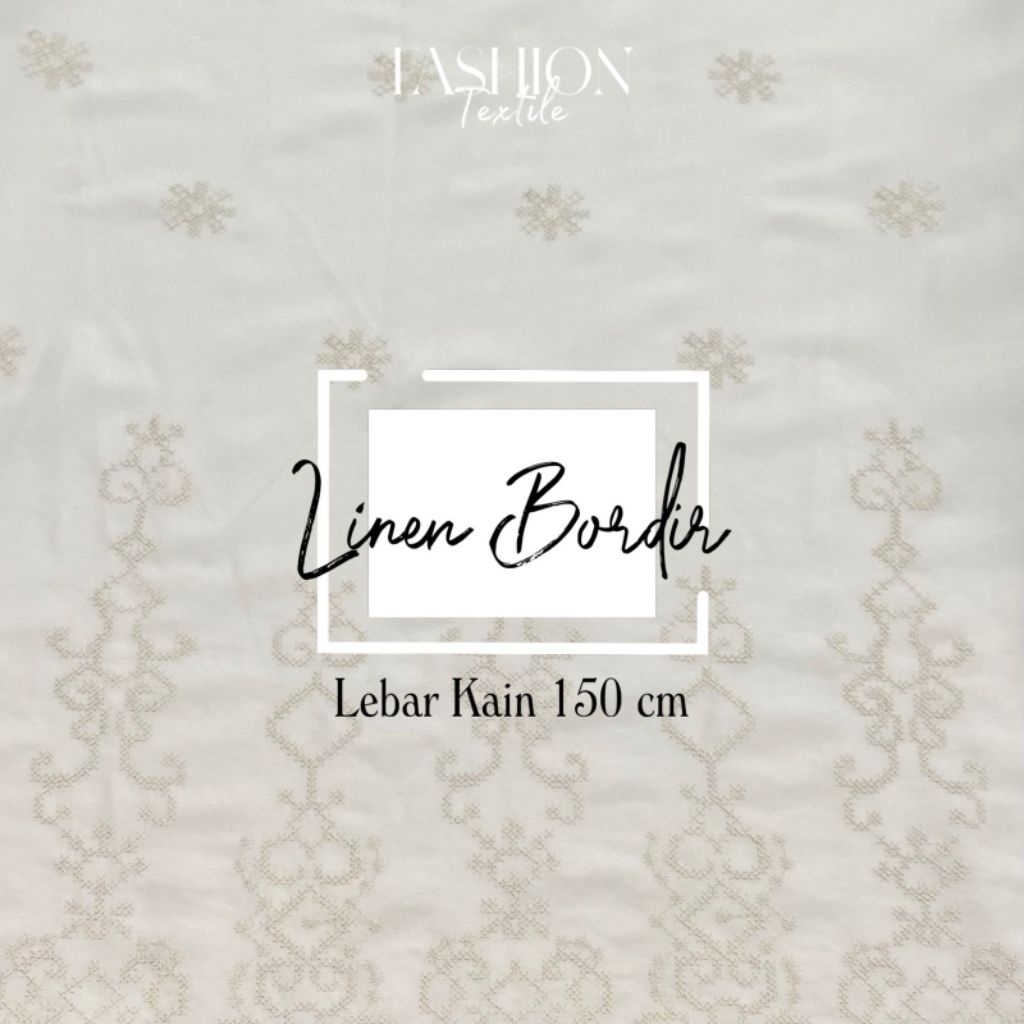 Kain Linen Bordir Terbaru | Kain Linen Bordir Motif Premium | Bahan Kemeja Dan Bahan Gamis Lt1