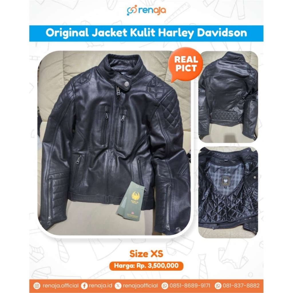 Original jacket kulit Harley Davidson wanita  XS
