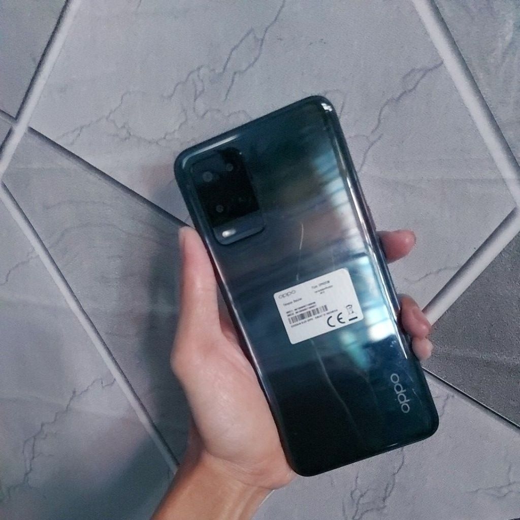 hp second oppo a54 ram6 128gb resmi ory kelengkapan hp dan sofe case