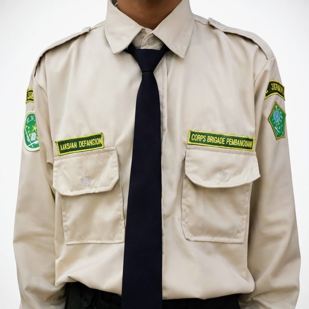 KEMEJA PDH CBP - LENGKAP DENGAN NAMA DAN ATRIBUTNYA