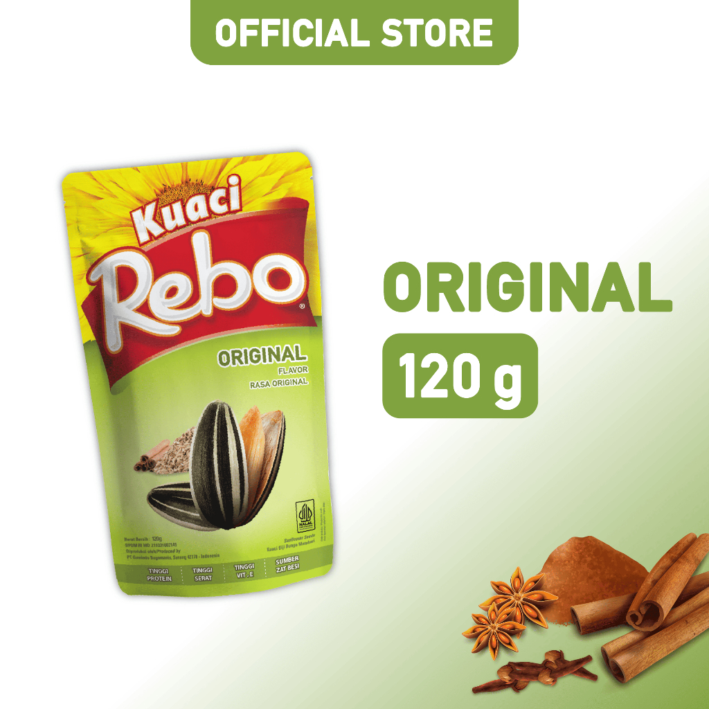 Rebo Kuaci Rasa Original 120/140 Gram