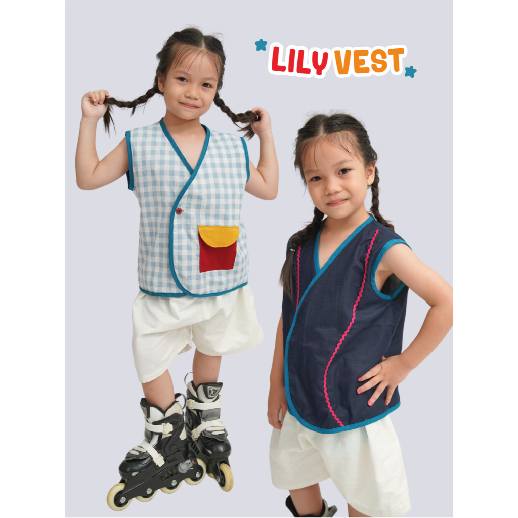 CIKIDZ - LILY VEST - VEST REVERSIBLE ANAK - VEST REVERSIBLE KIDS