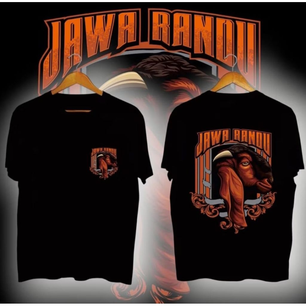 KAOS KAMBING JAWA RANDU MOTIF VECTOR COKLAT