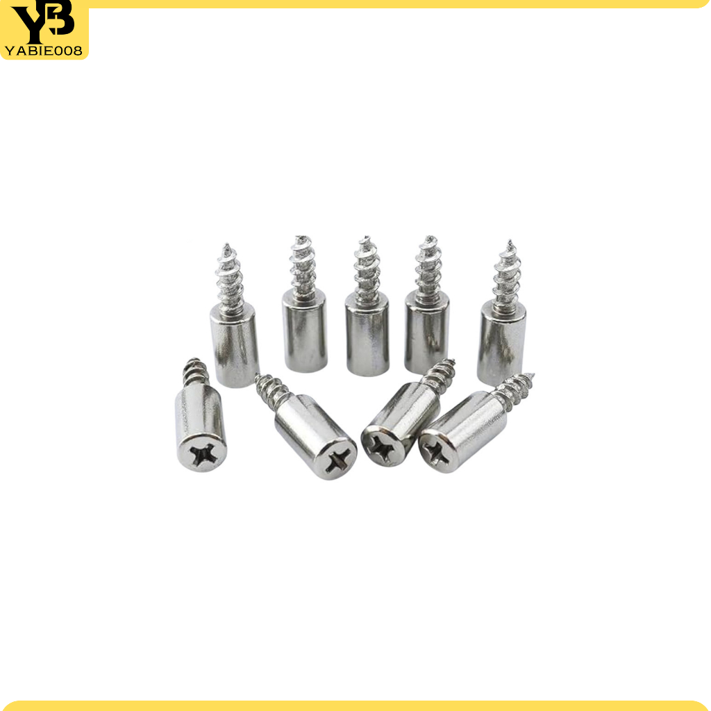 Ambalan Kayu Besi Bulat Sekrup Siku Penyangga Rak Lemari Kaca Triplek