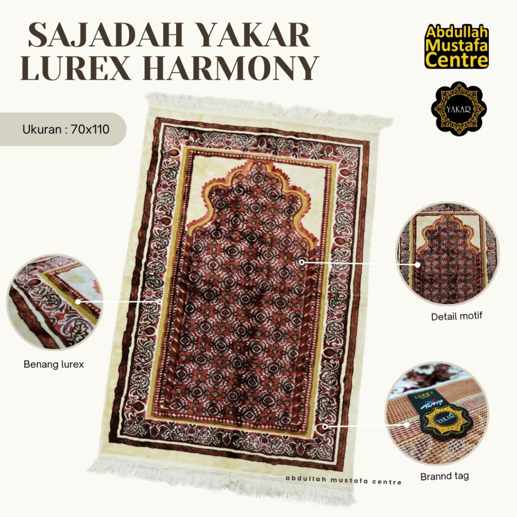 Sajadah Yakar Lurex Harmony 70 x 110 + Box Multi Color/Sajadah Tebal/Sajadah Seserahan