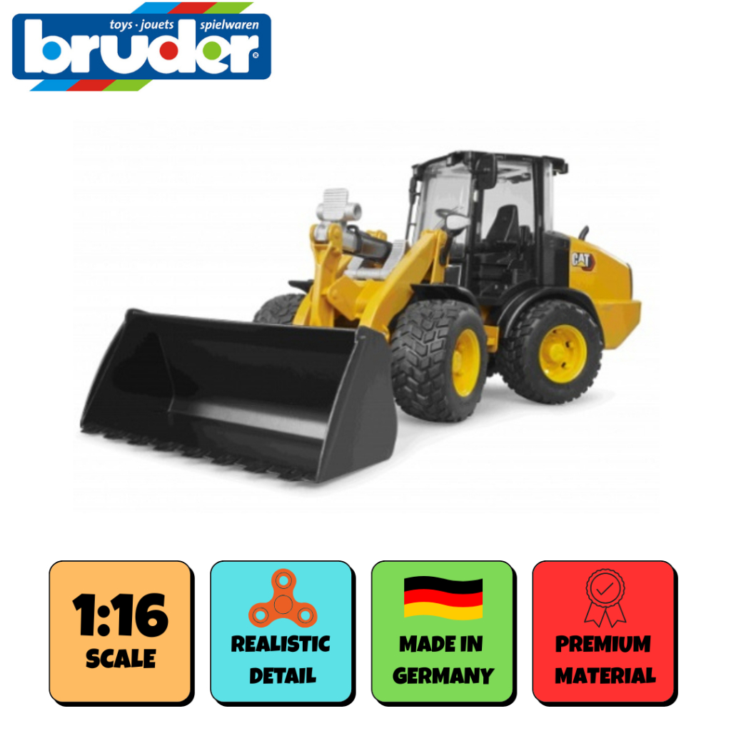 Bruder 2485 CAT Wheel Loader - Mainan Miniatur Truk Bulldozer