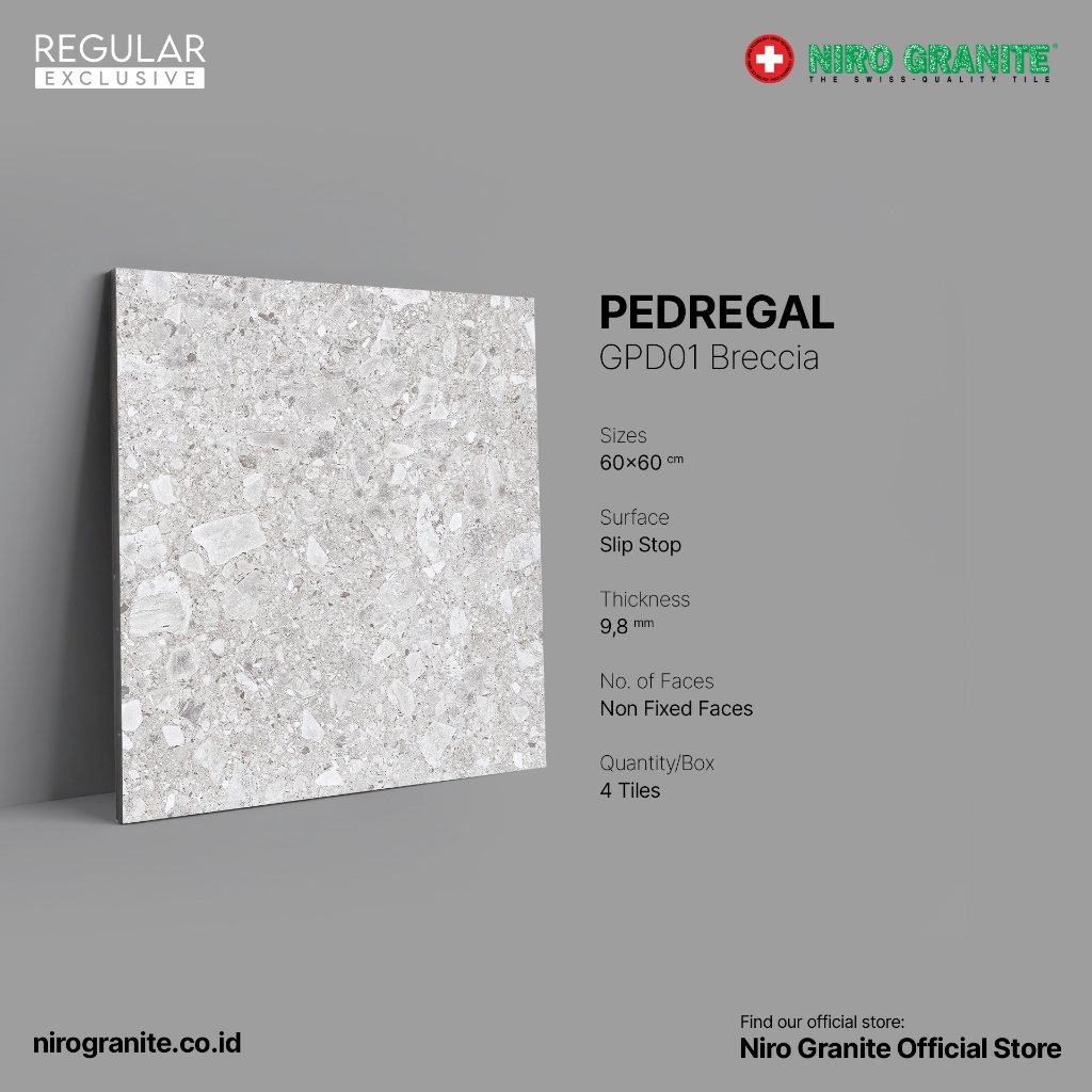 NIRO GRANITE 1st Grade - Pedregal GPD01 - Slip Stop - 60 x 60