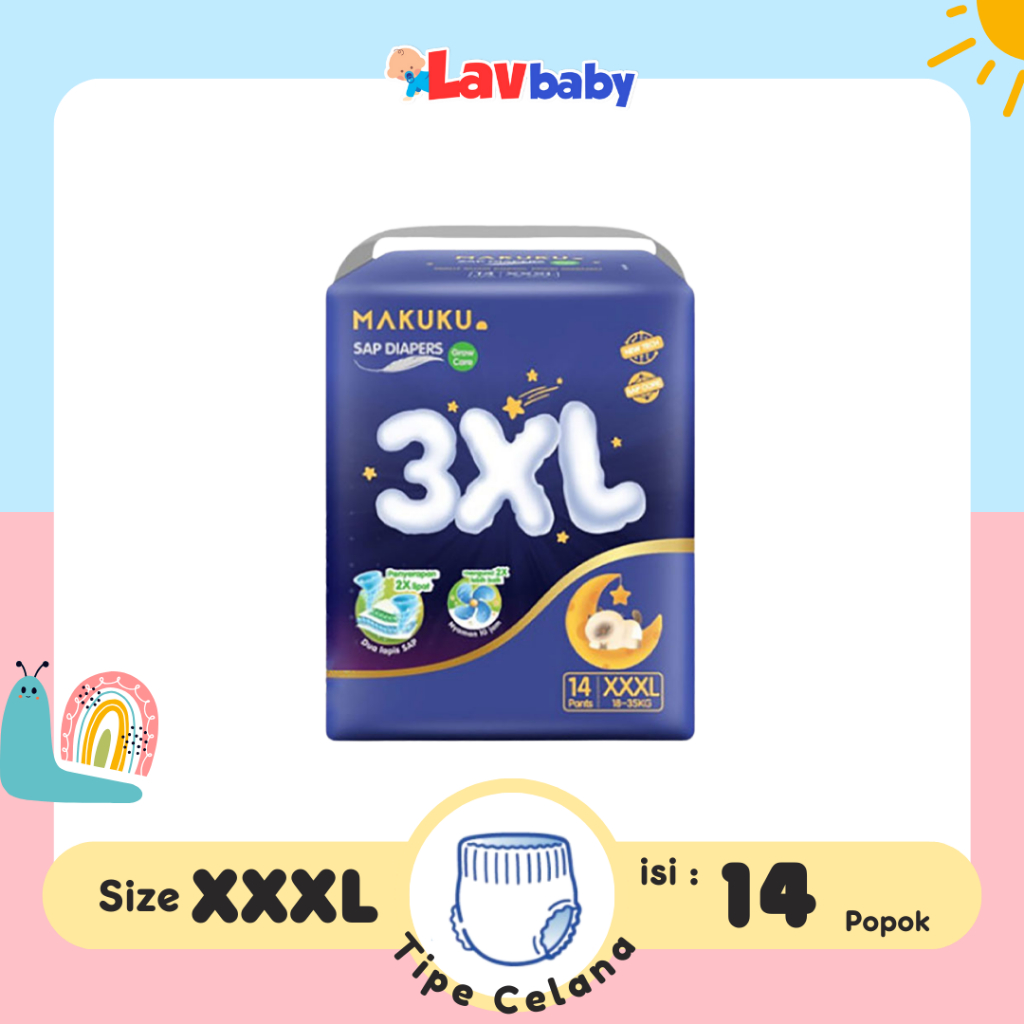 Makuku Grow Care Pants XXXL14 XXXL 14 Popok Celana