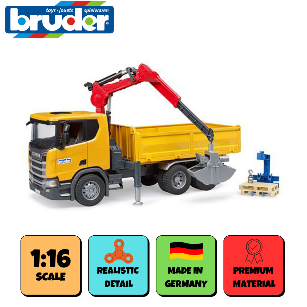 BRUDER 3551 Scania Super 560R Cattle Transportation - Mainan Miniatur Truk Angkut Hewan