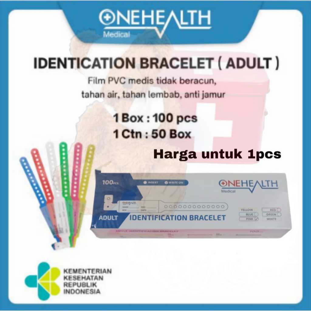 BABY PEDIA - eceran 1pcs - ID BAND Dewasa ONEHEALTH Gelang Pasien Identitas Pasien Identification Wr