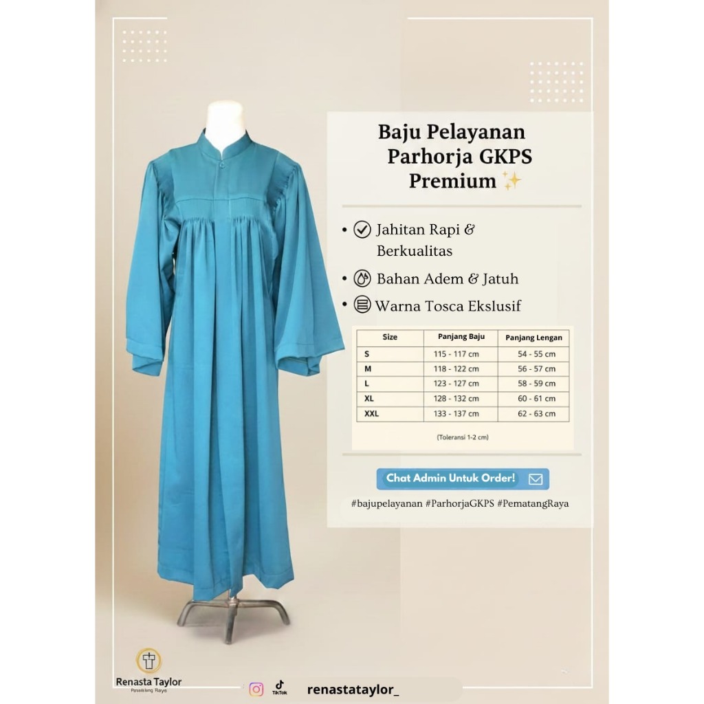 Baju Pelayanan Parhorja GKPS Fitcool Premium – Hijau Hutan