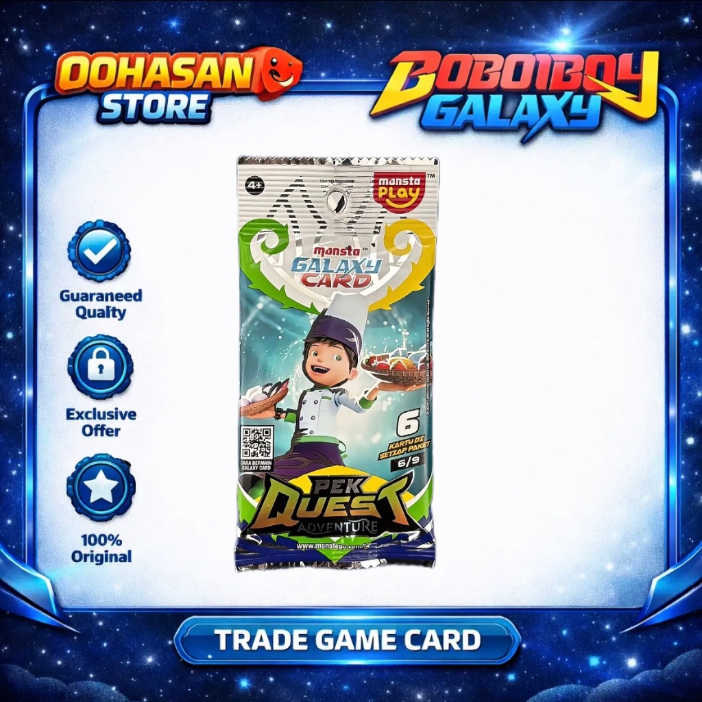 Monsta Galaxy Card Boboiboy Pek Quest Adventure 6/9