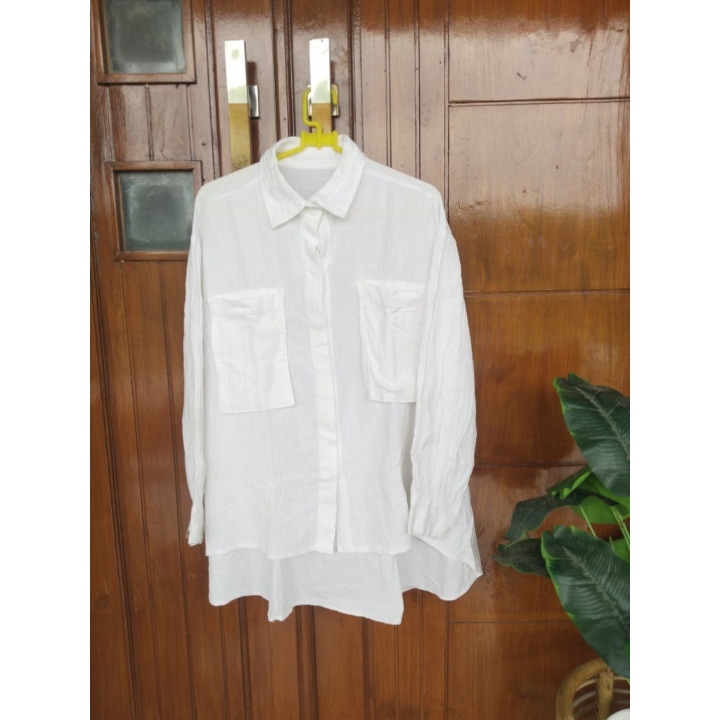 PL kemeja linen (warna brokenwhite)