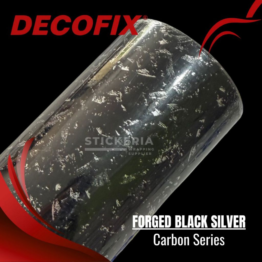 Sticker Carbon Forged Black SIlver Skotlet Carbon Forged