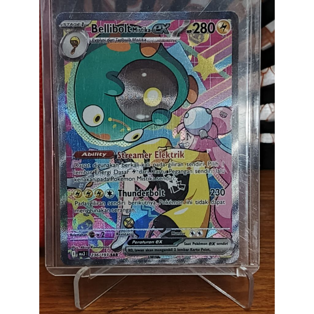Kartu Pokemon SAR Mistika Bellibolt Tatsugiri AR Anthea SR kanaria sar scrafty