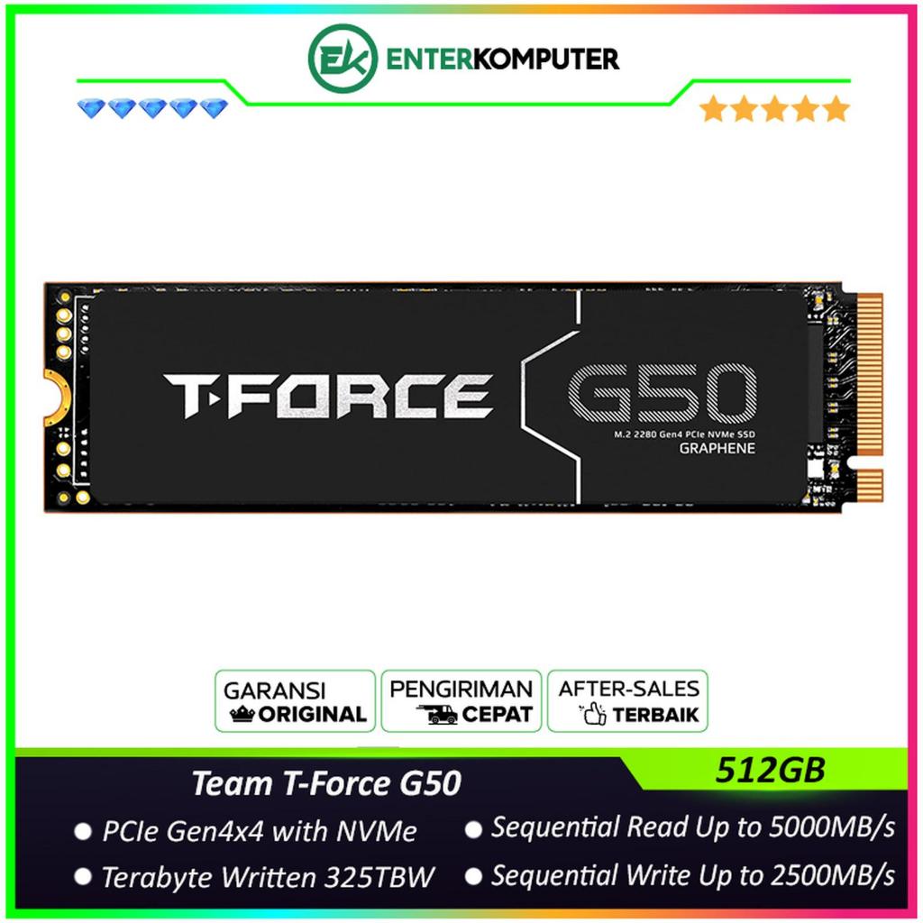 Team T-Force G50 512GB M.2 PCIe Gen4.0 x4 - TM8FFE512G0C129 / SSD 512GB