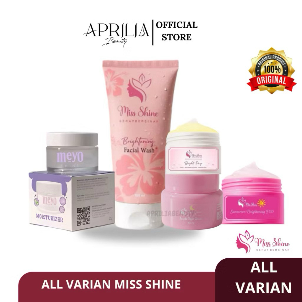 MISS SHINE - PAKET GLOWING ISI 3 MISS SHINE SKINCARE ALA MBAK NUL | SKINCARE PENCERAH KULIT