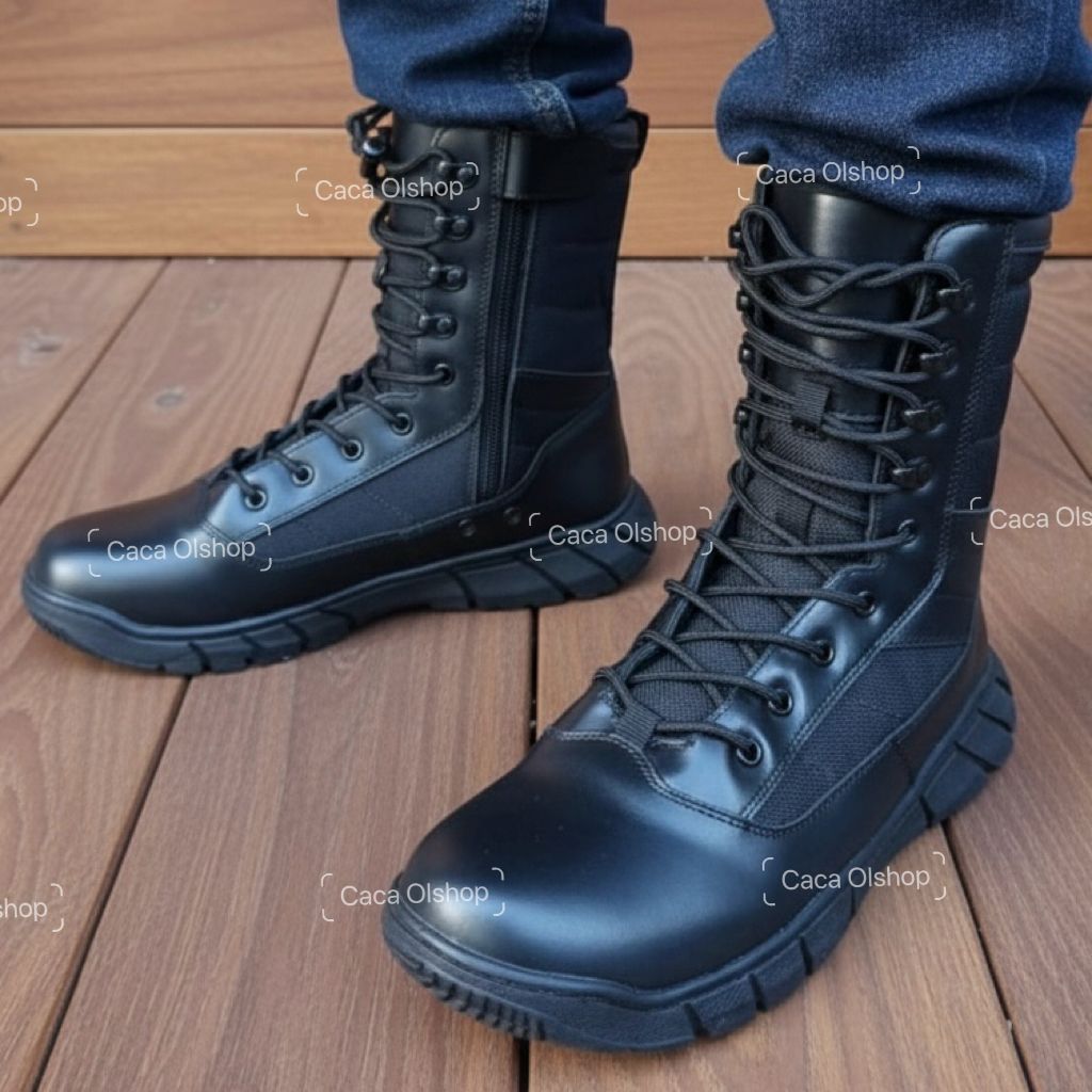 Sepatu PDL POLRI / Sabhara ORIGINAL jatah kanvas kulit asli