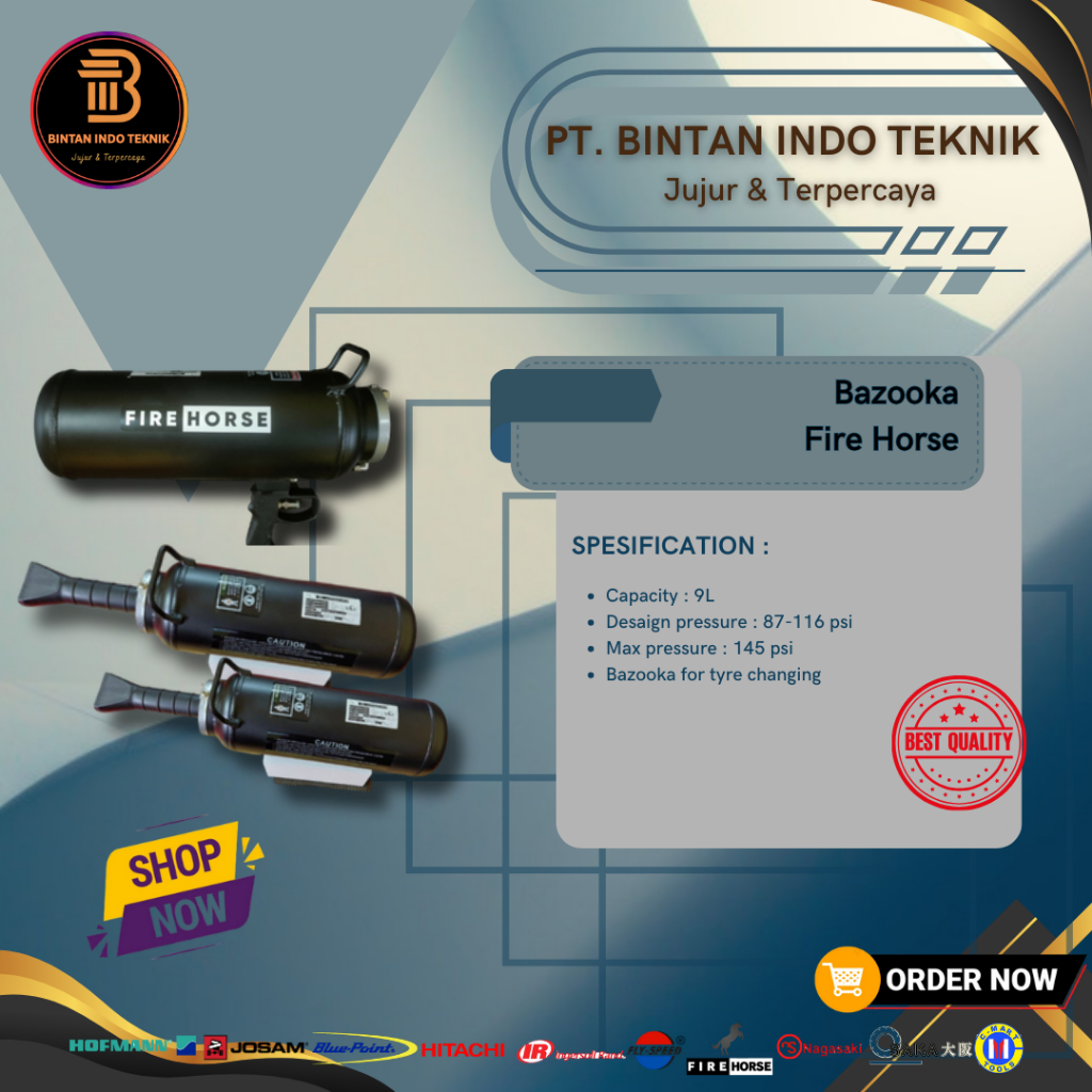 Bazooka Fire Horse Alat Tembak Angin Velg Bazooka Fire Horse 10 Bar