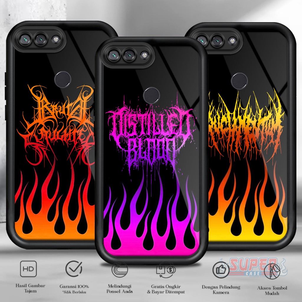 Case For XIAOMI 8 LITE FIRE Softcase Glossy Casing Handphone Silicon Glass