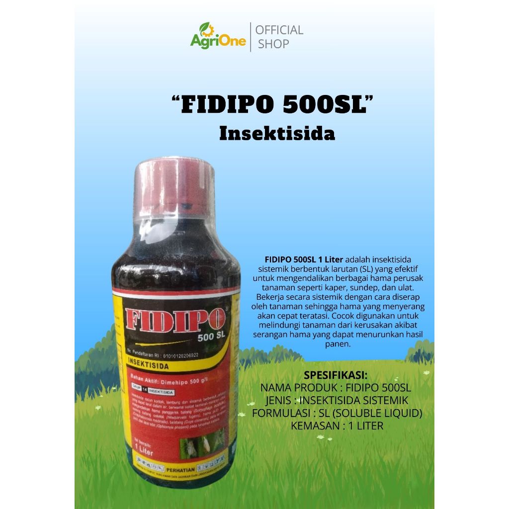 Insektisida FIDIPO 500SL 500ml Membasmi Kaper Sundep Wereng Padi Sistemik