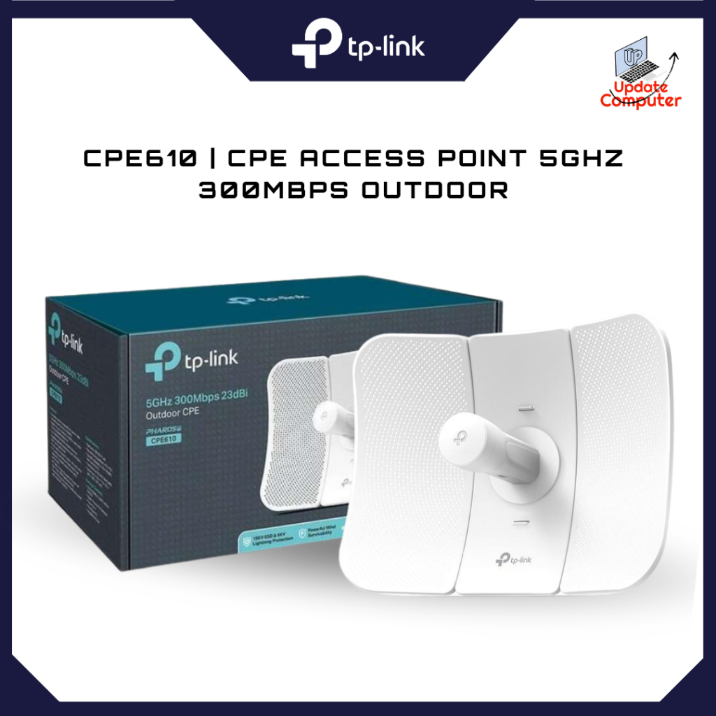 TP-LINK CPE610 5GHz 300Mbps 23dBi Outdoor CPE - TP LINK CPE 610
