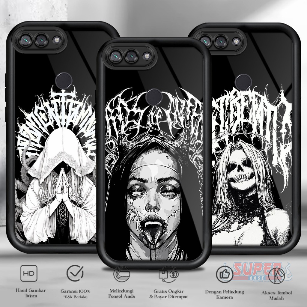 Case Hp For XIAOMI 8 LITE METAL SoftCase Glossy casing Handphone Silikon Glass