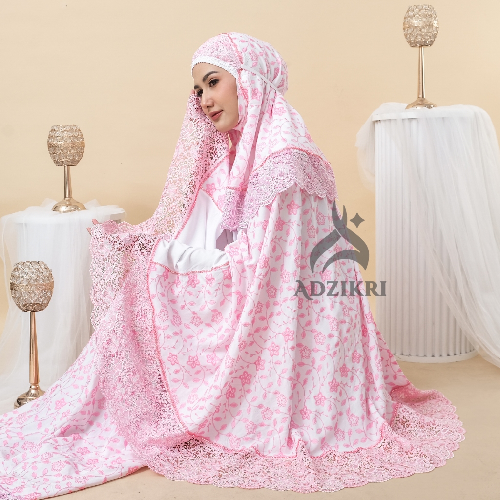 ADZIKRI - Mukena Dewasa Premium Khadijah Aisha Kombinasi | Mukena Marisa